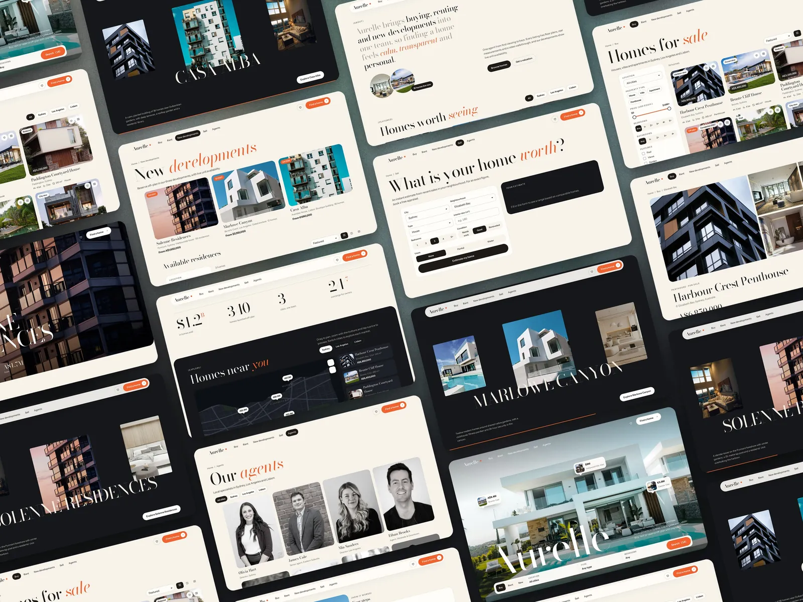 Aurelle Estates — All screens