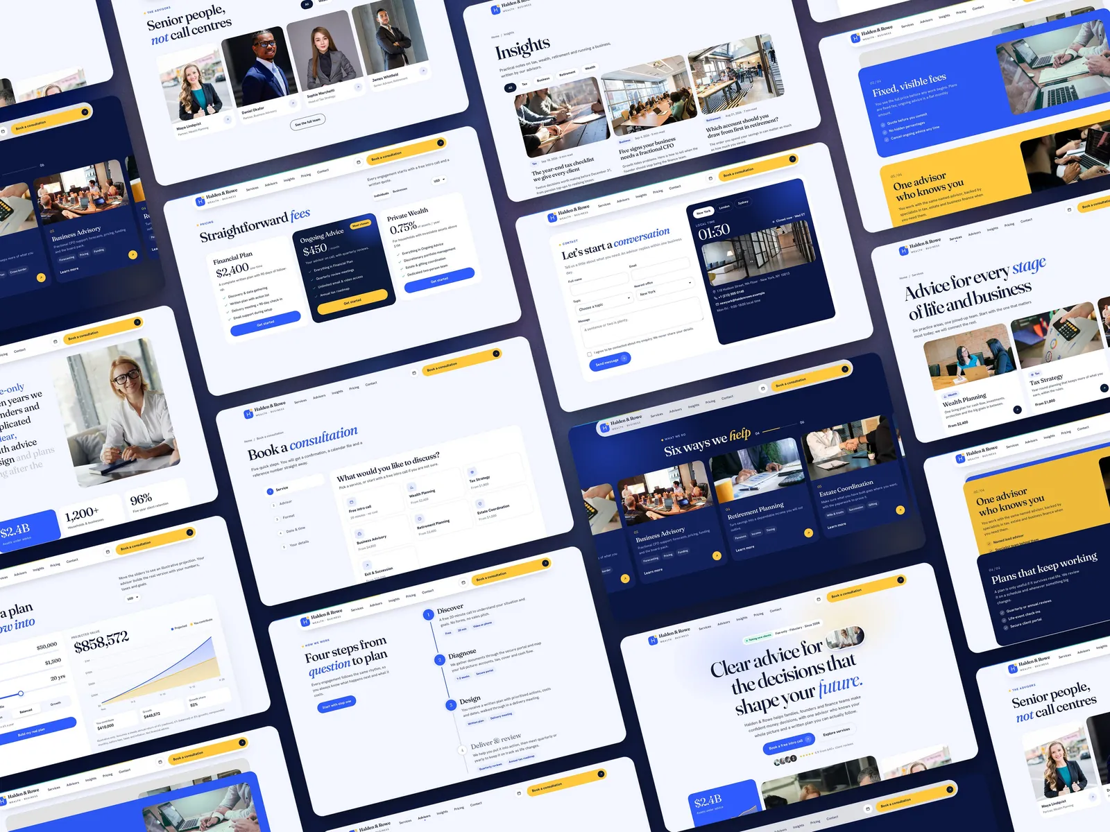 Halden & Rowe — All screens