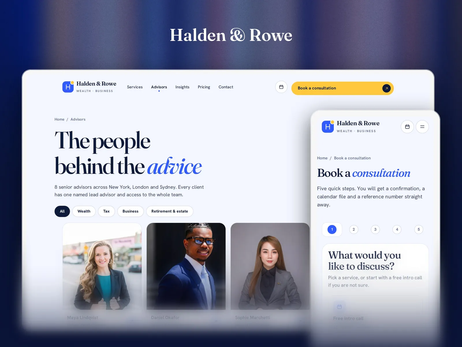 Halden & Rowe — Responsive