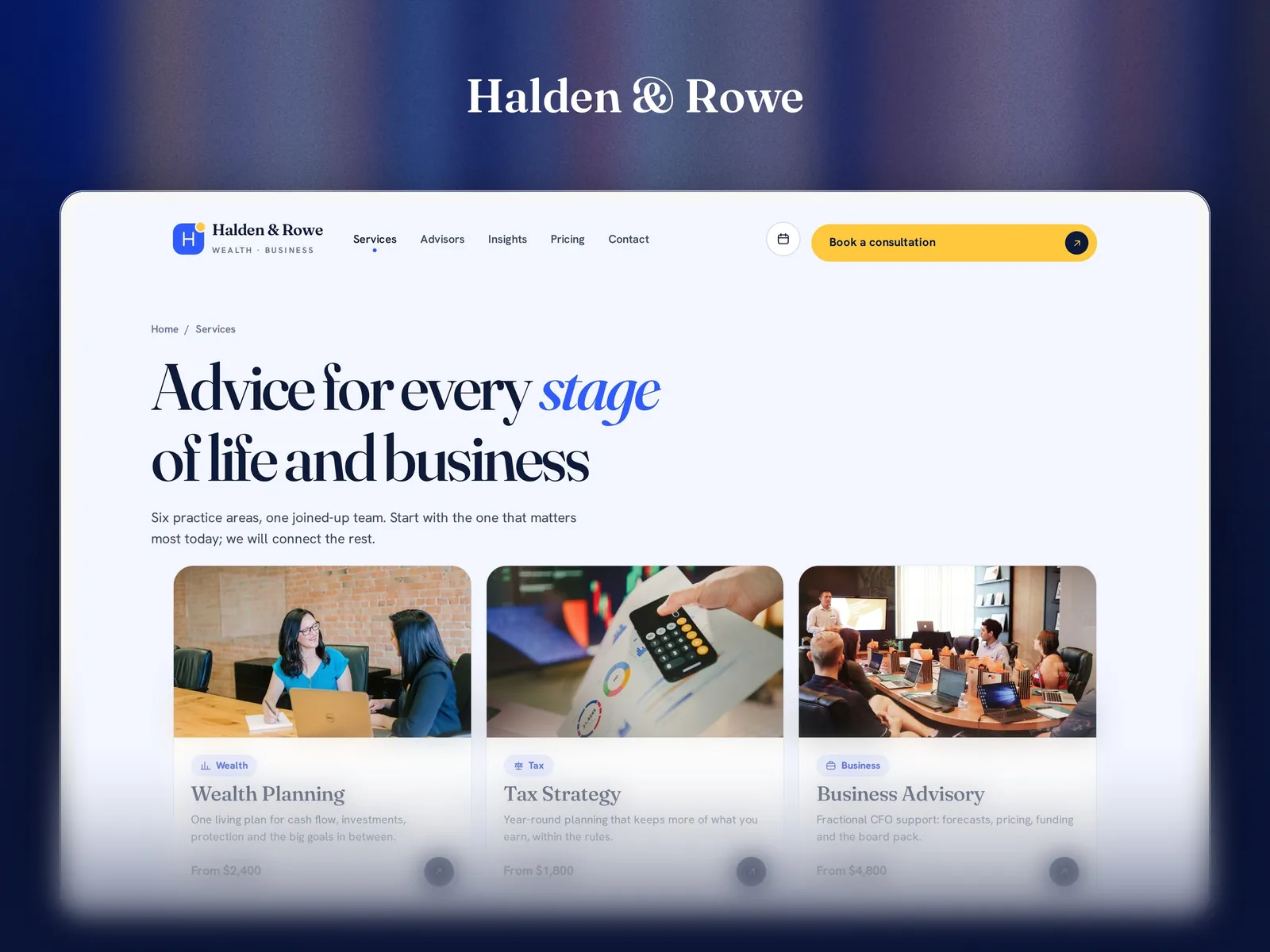 Halden & Rowe — Inner page