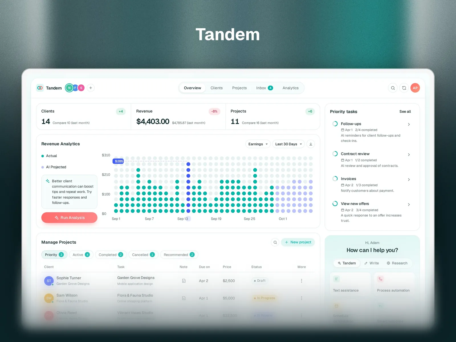 Tandem — Inner page