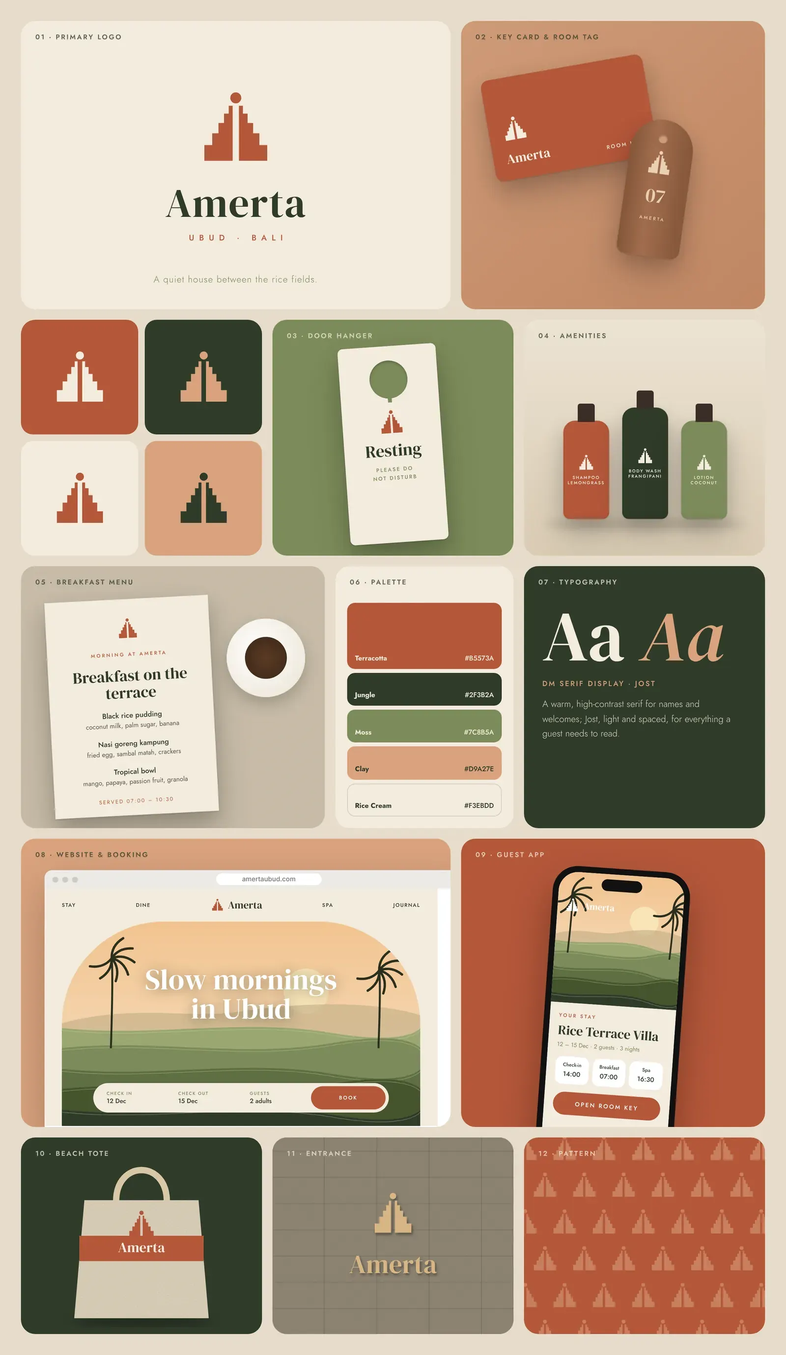 Amerta Ubud brand board