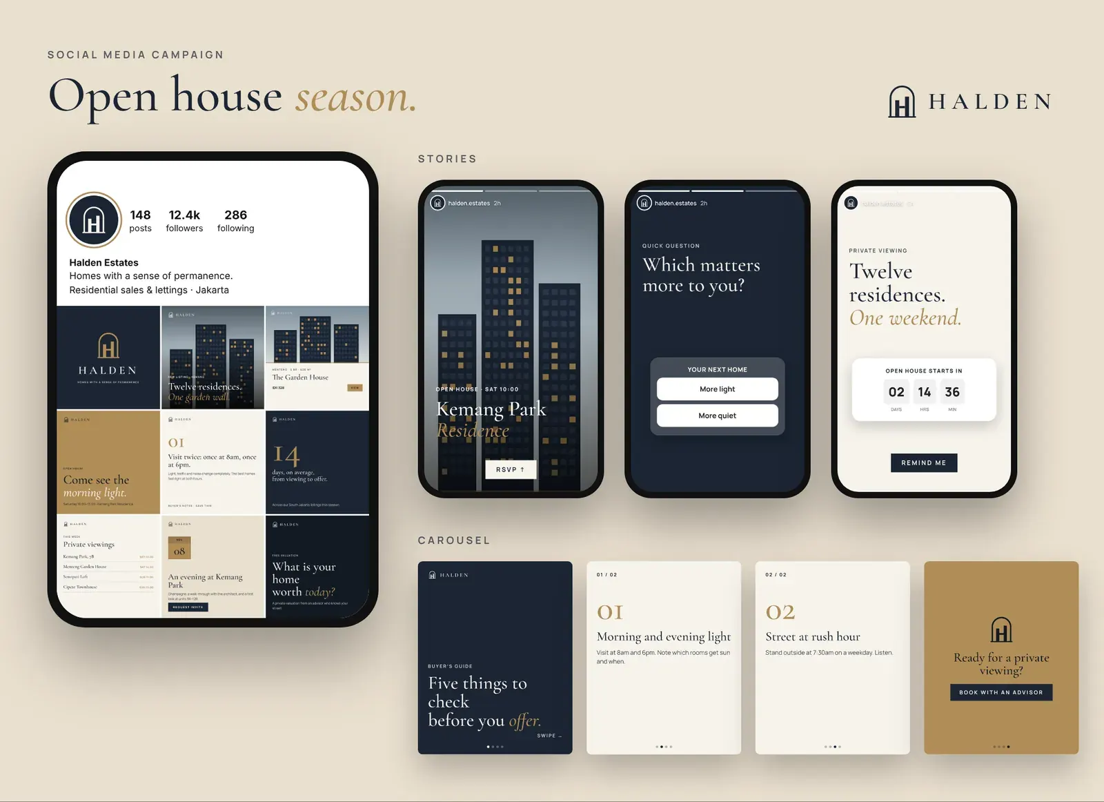 Halden Estates social campaign
