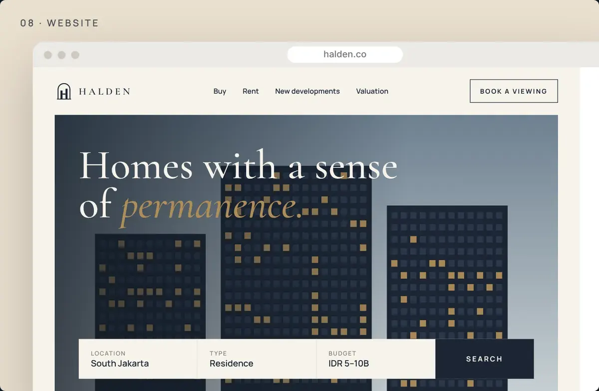 Halden Estates website