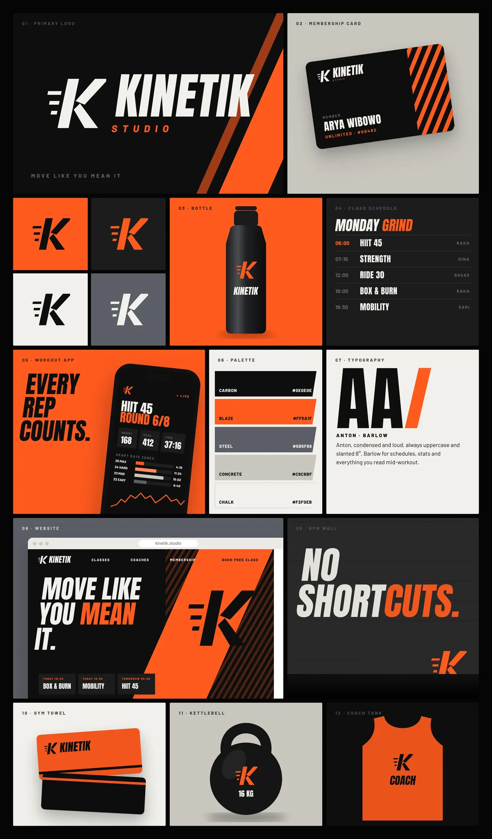Kinetik Studio brand board