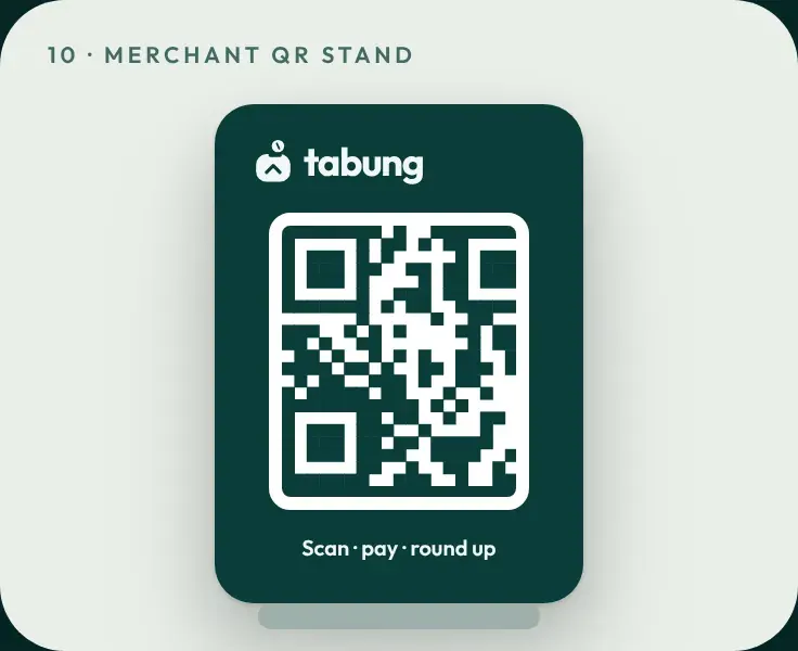 Merchant QR stand